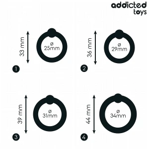 ADDICTED TOYS - LOT D'ANNEAUX EN SILICONE Ã PRESSION